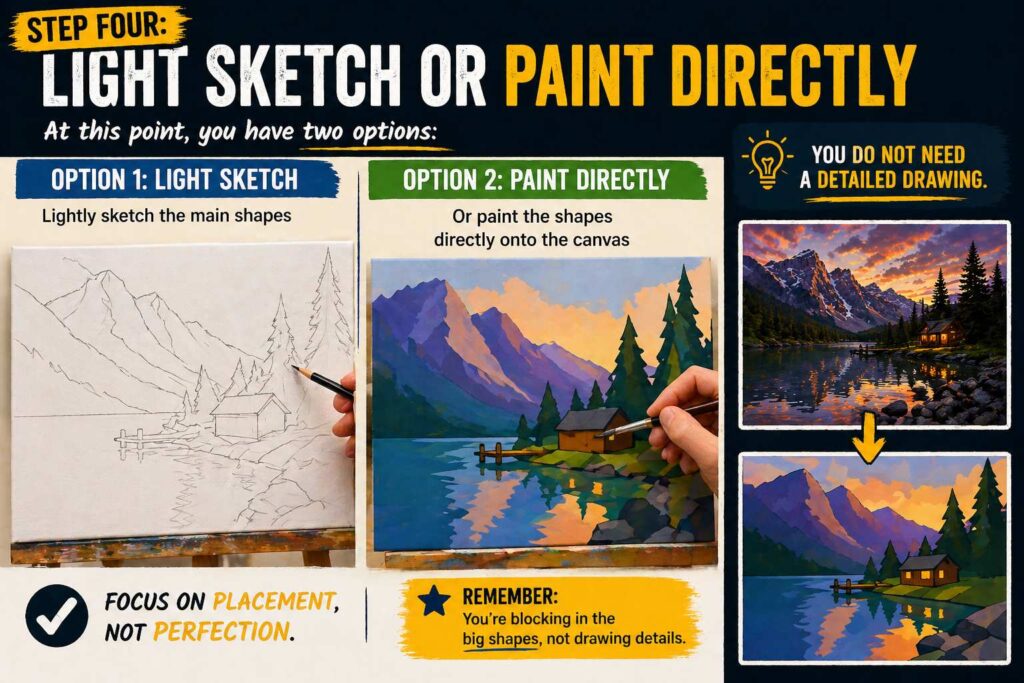 Light Sketch or Paint Directly