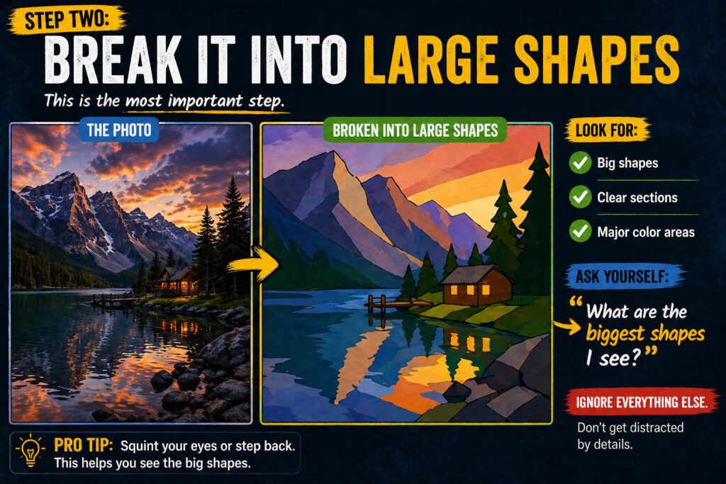 Break It Into Large Shapes