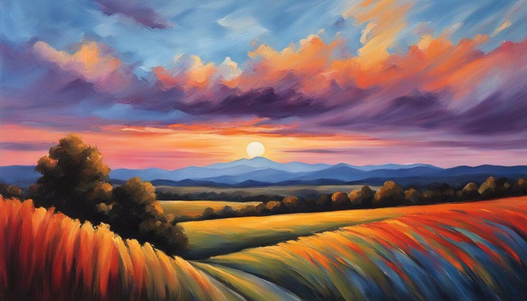 Acrylic Painting of a Sky