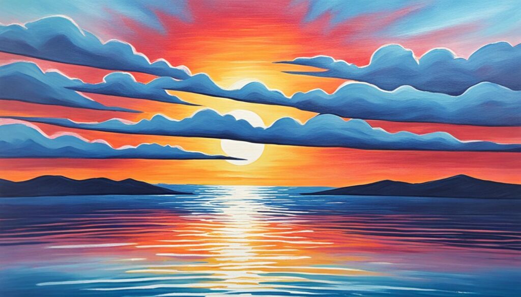 Beginner-friendly acrylic painting of a Rise design Beginner-friendly acrylic painting of a Rise design