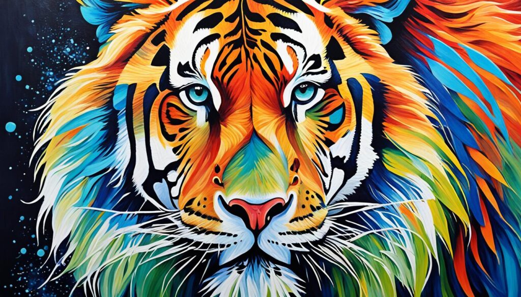 Dynamic Acrylic Painting of Wild Animal Dynamic Acrylic Painting of Wild Animal