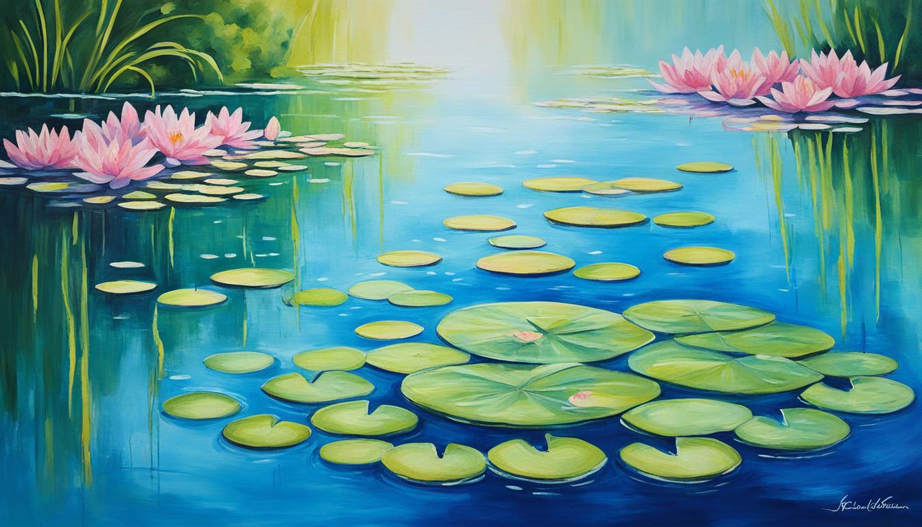 Painting Water Lilies like Claude Monet using Arcylics