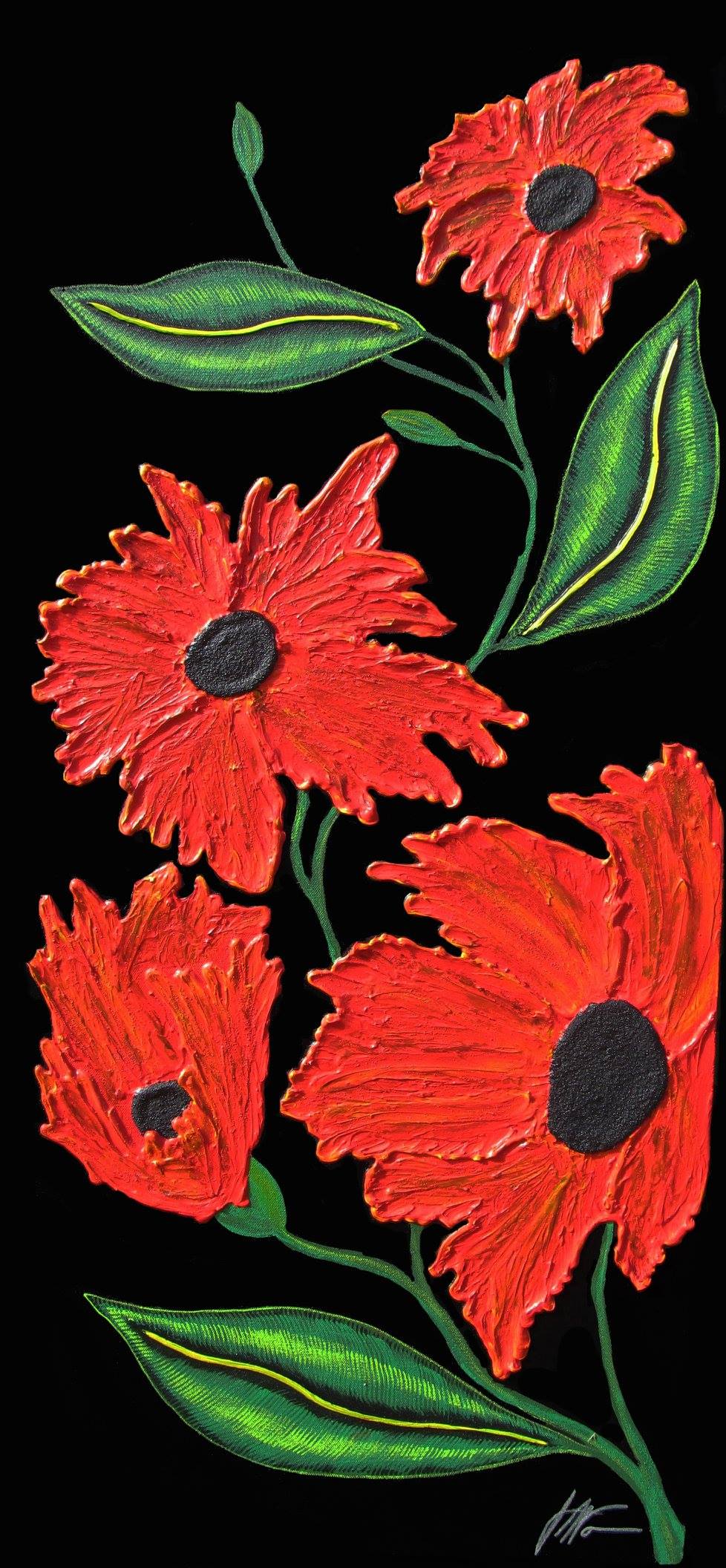 Painting of Red Poppies