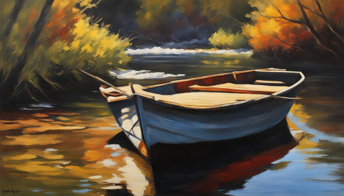 The play of light and shadow using arylics paints