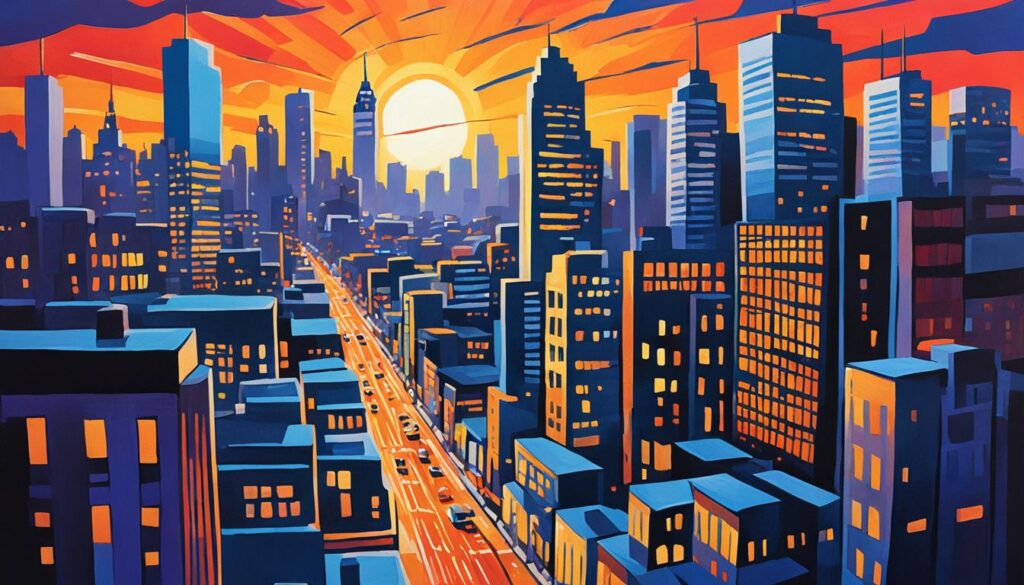 Urban landscapes in acrylic Urban landscapes in acrylic