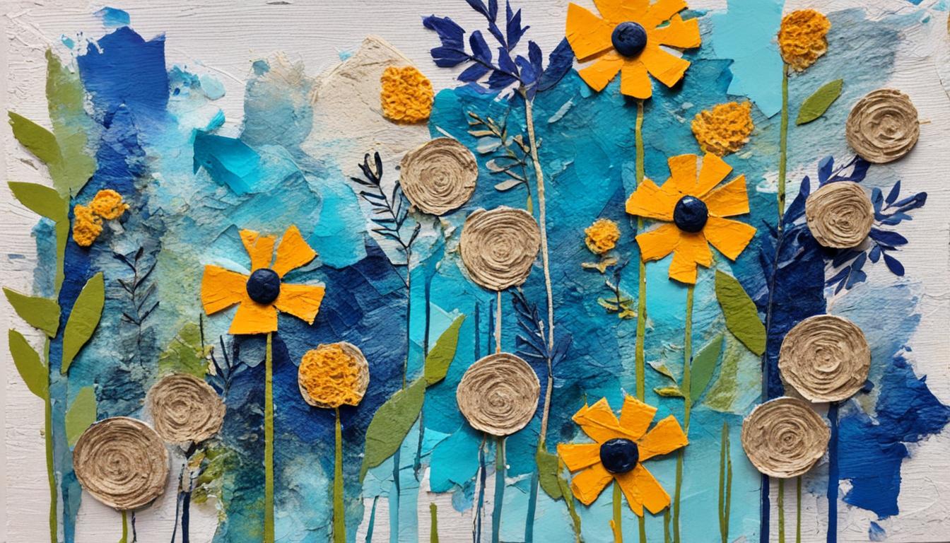 incorporating mixed media elements in acrylic painting