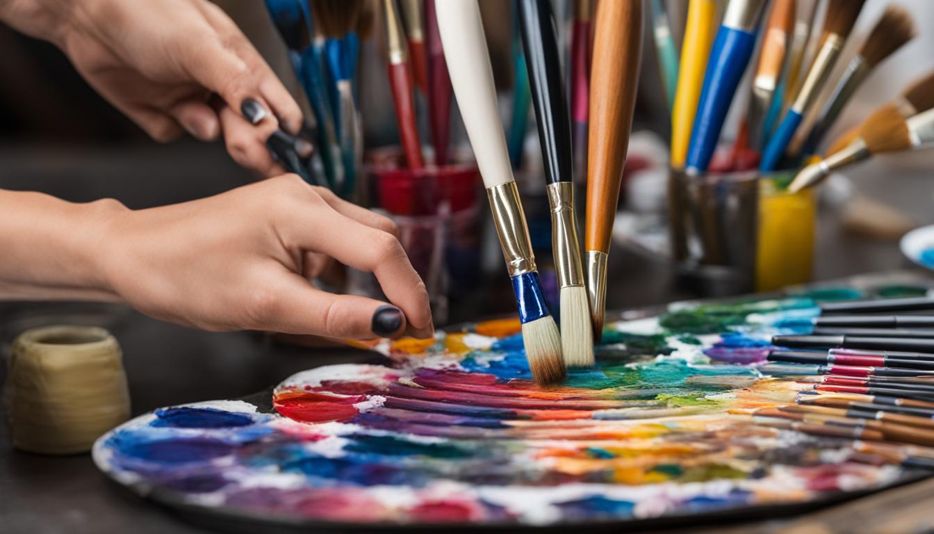 pick the right brush when acrylic painting