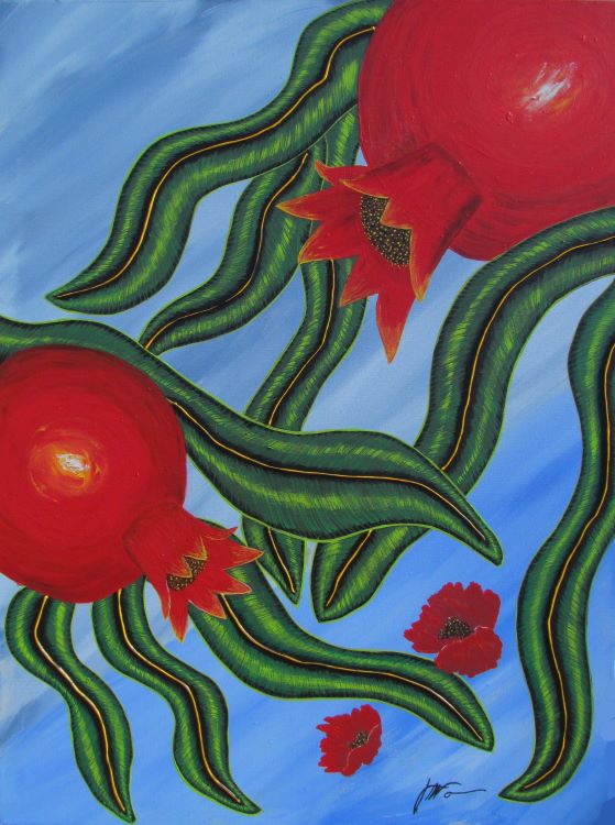 painting of "Pomegranate Dance"