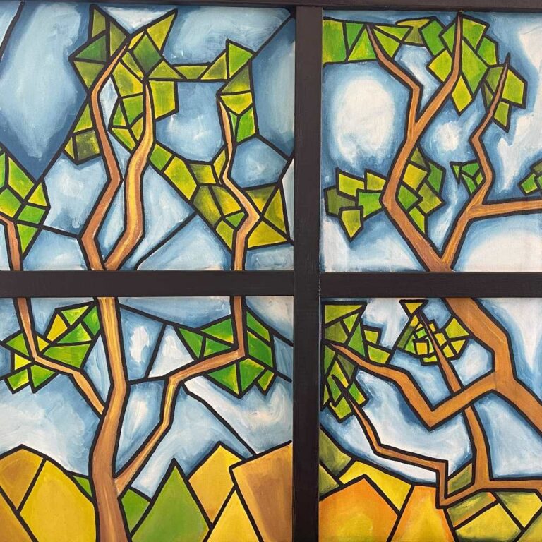 View of Introduction to Stained Glass-Inspired Acrylic Painting - Artist Corner