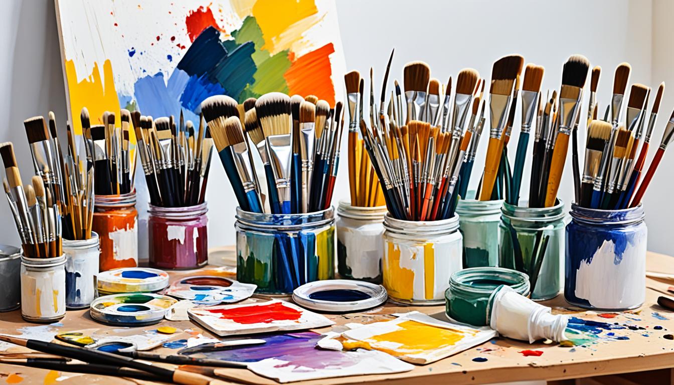 Finding Acrylic Brushes for painting