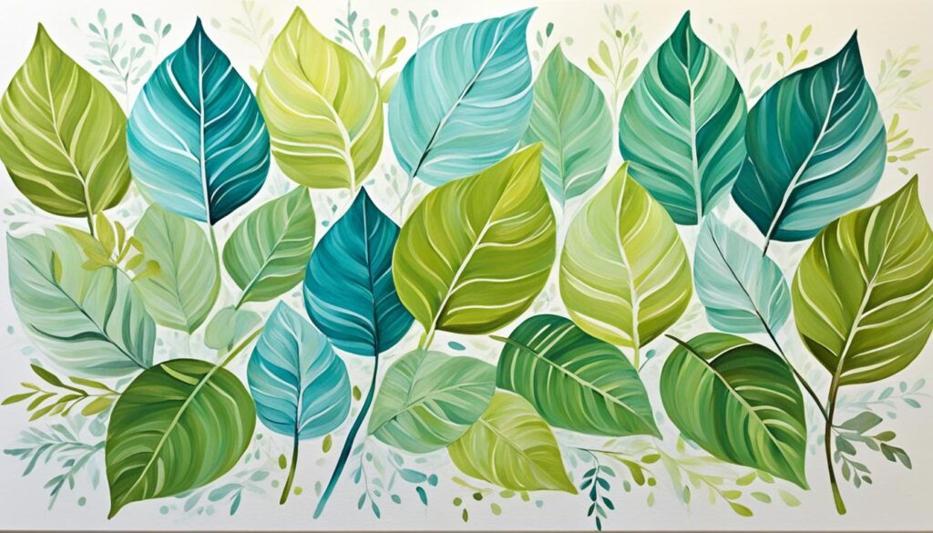 Calming leaves acrylic painting ideas