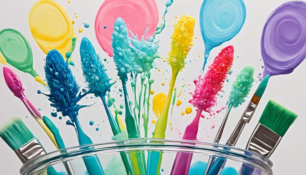 cleaning acrylic painting brushes