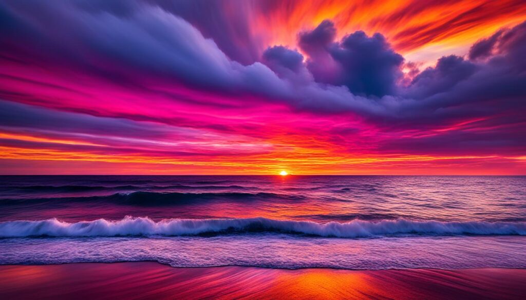 sunset colors blending