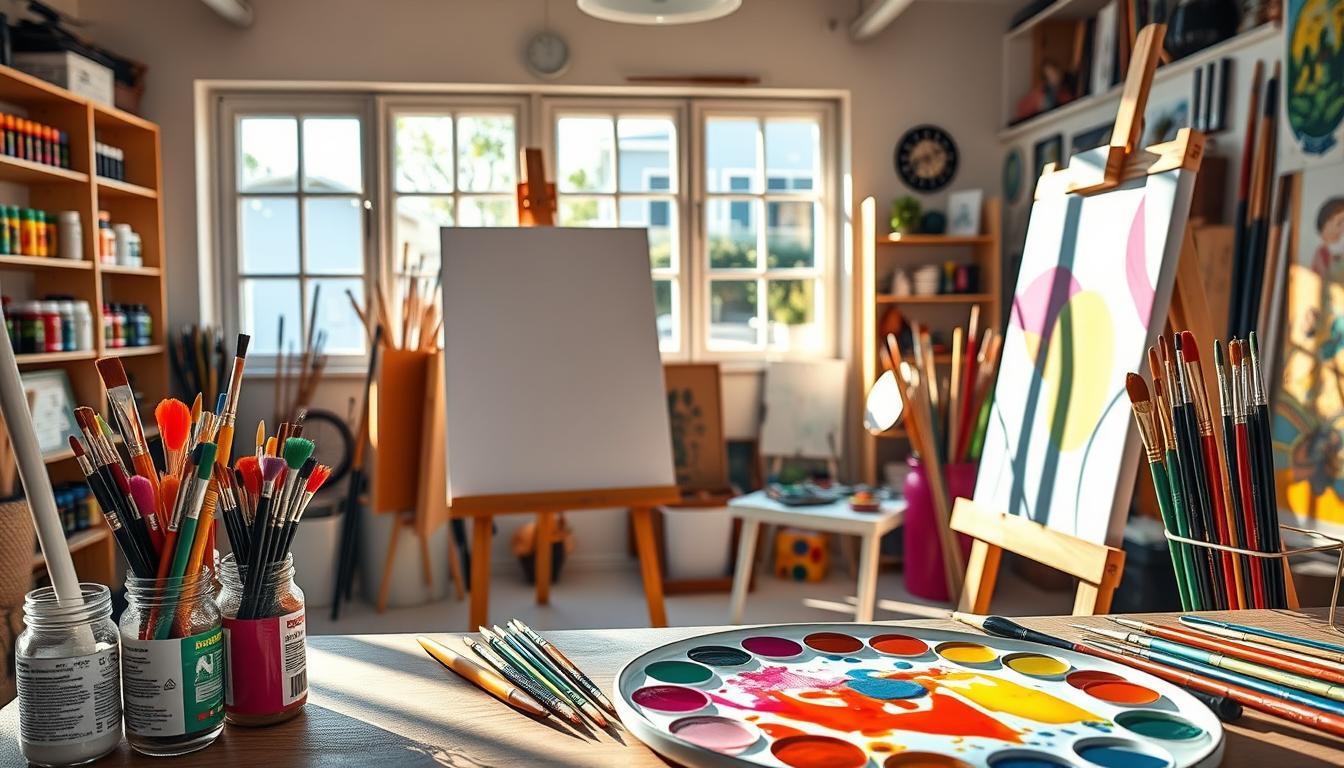 Beginner acrylic painting