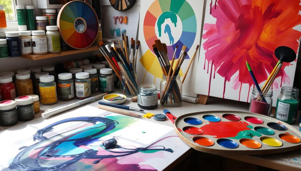 Techniques for acrylic color mixing