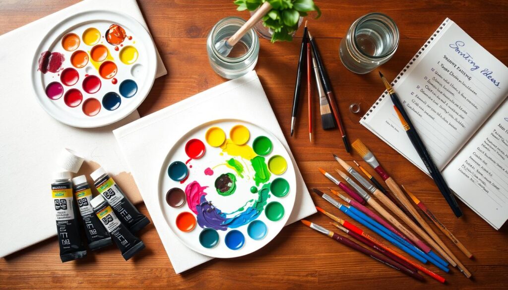 beginner-friendly acrylic painting supplies