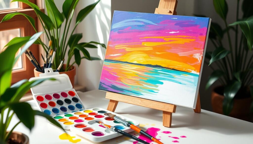 easy acrylic painting ideas for beginners