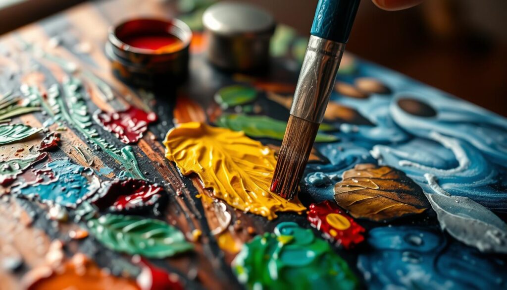 creating texture in acrylic painting