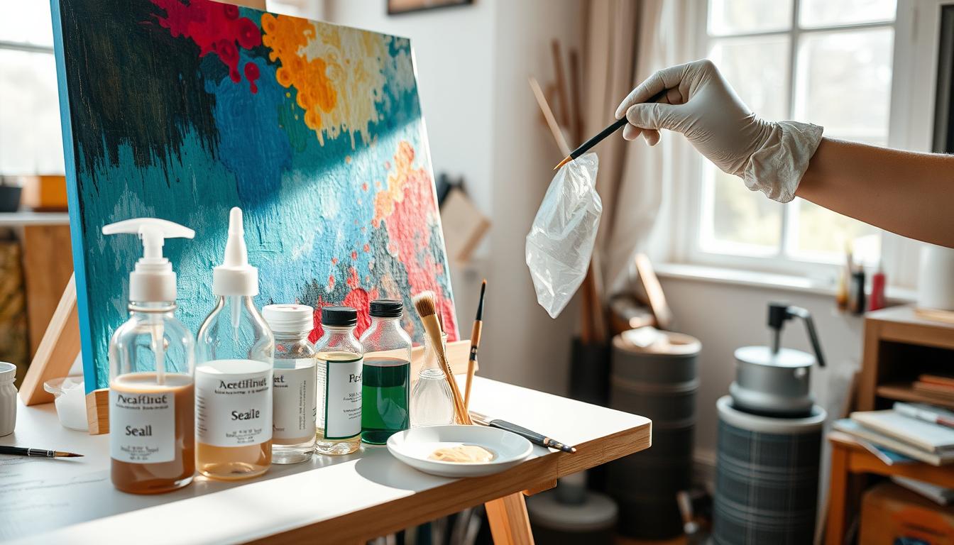 how to seal acrylic paintings