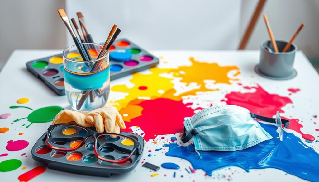 acrylic painting health and safety tips