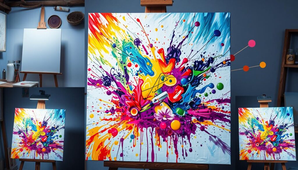 time-lapse art creation