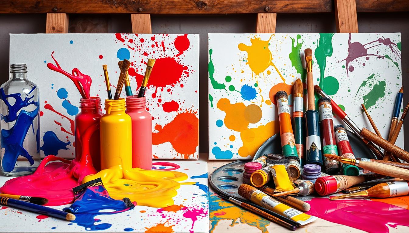 water-based vs. oil-based acrylic paints