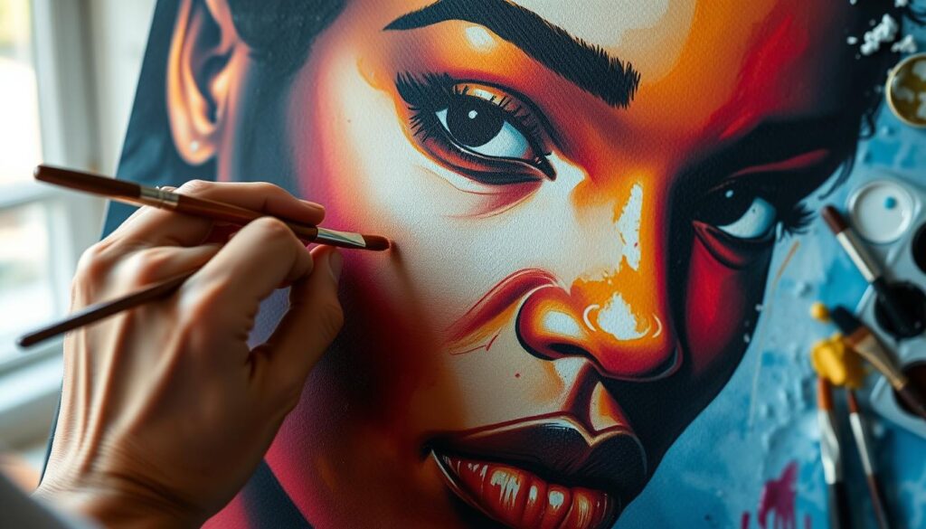 Refining details in portrait painting