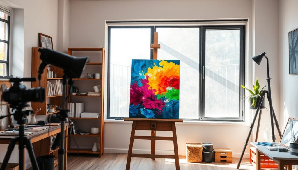Glare-free acrylic painting photography Glare-free acrylic painting photography