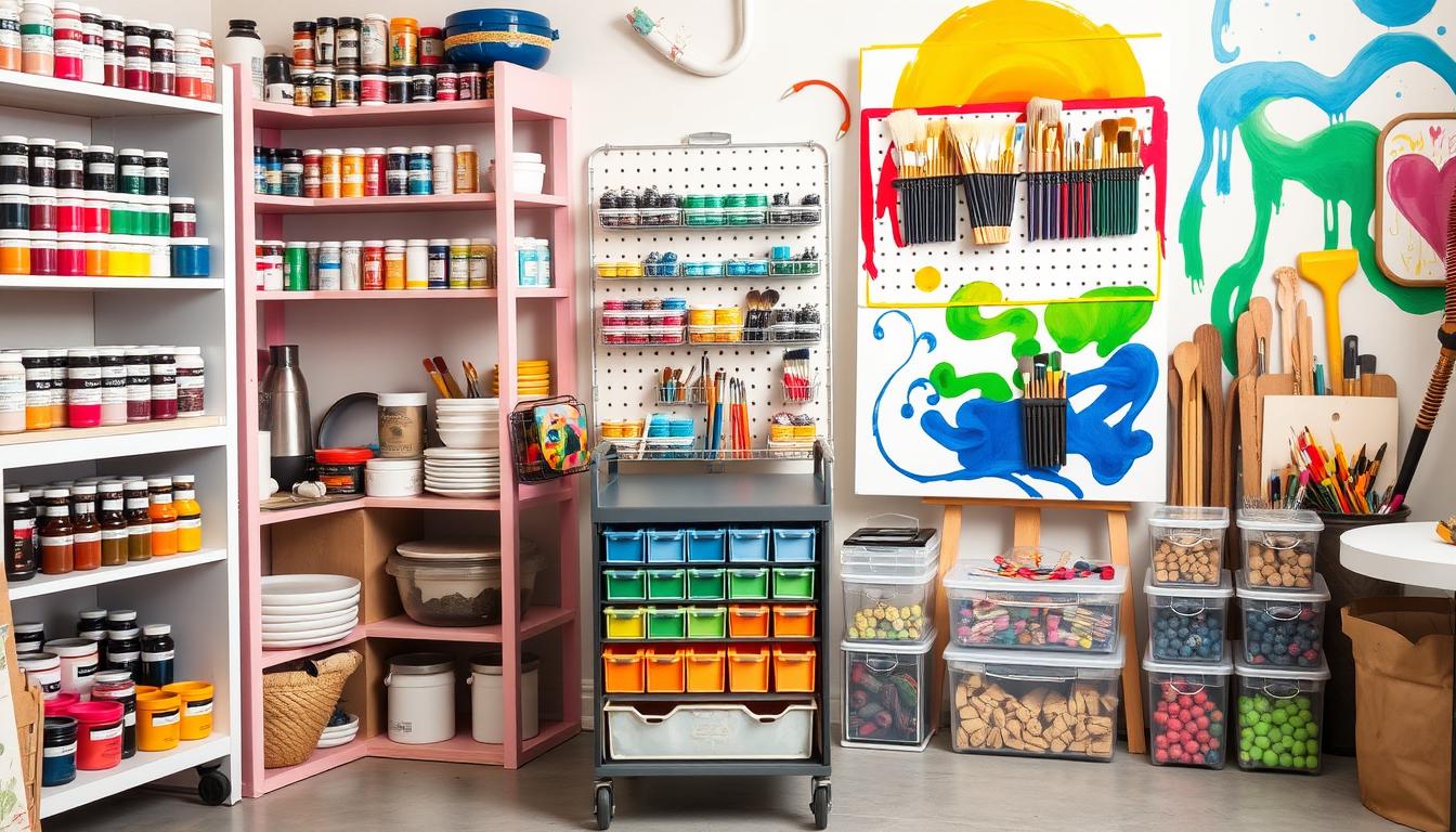 acrylic paint storage ideas