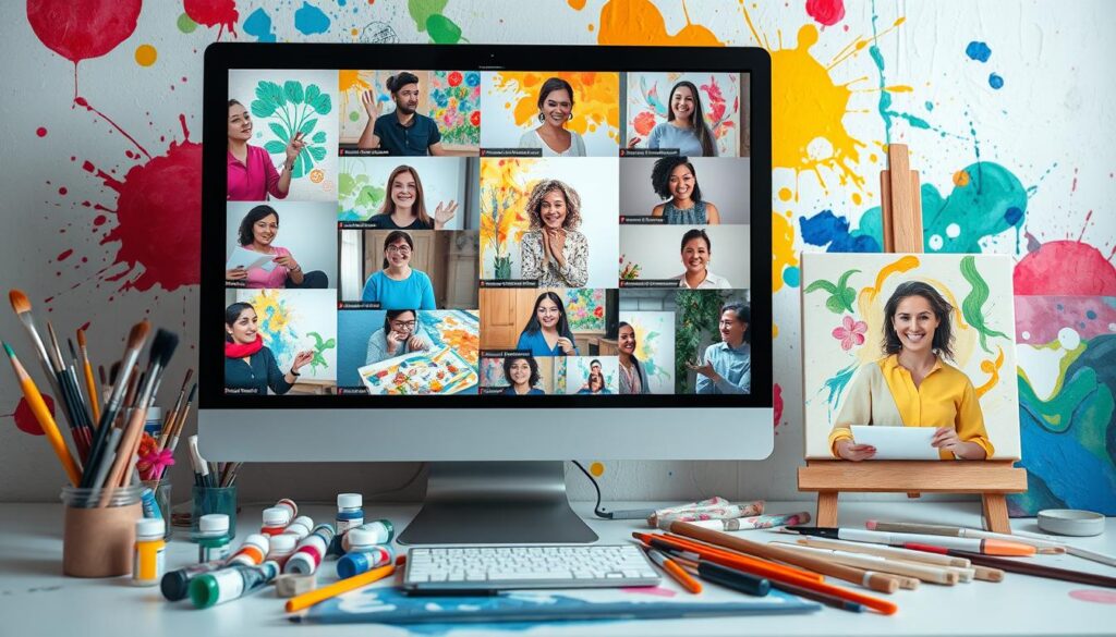 acrylic painting demos online