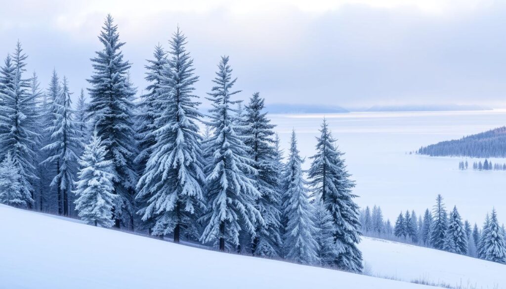 winter acrylic painting