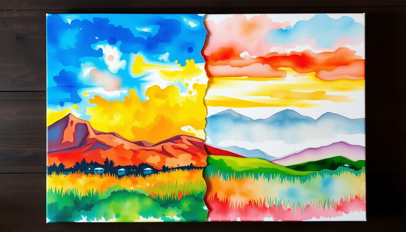 acrylic vs. watercolor painting