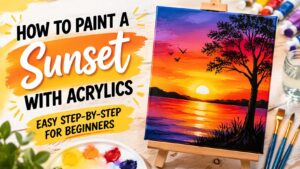 How to Paint a Sunset with Acrylics (Easy Beginner Guide)