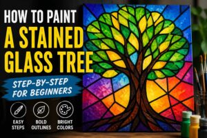 🎨 How to Paint a Stained Glass Tree (Step-by-Step for Beginners)