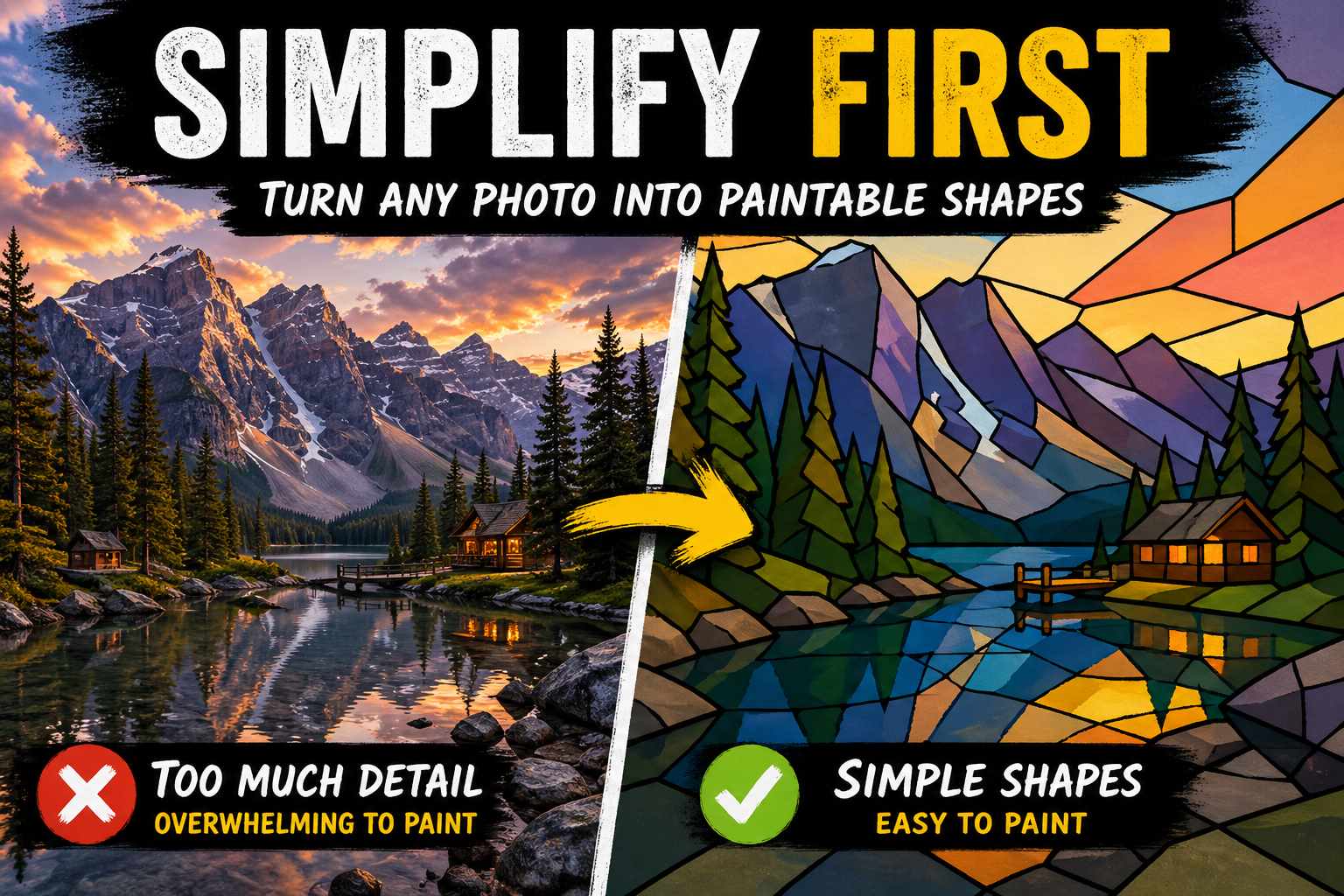 A busy, detailed photo (trees, sky, lots of texture)