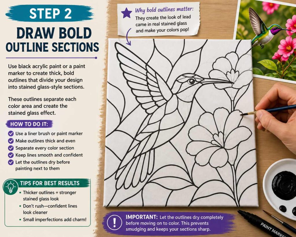 Draw Black Outline Sections