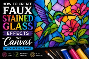How to Create Faux Stained Glass Effects on Canvas With Acrylic Paint